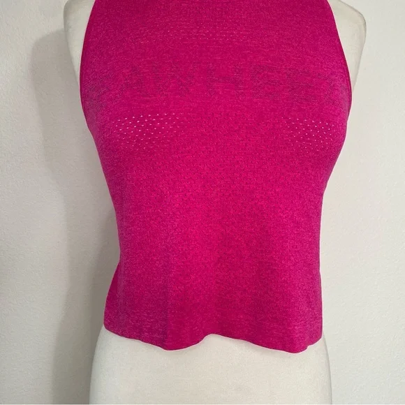 Lululemon Limited Seawheeze Fuchsia Swiftly Breathe Crop Tank Top Size 4 Running - Picture 6 of 14
